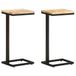 VidaXL Bijzettafels 2 st 31,5x24,5x64,5 cm massief acaciahout