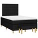 Maison Exclusive - Sommier à lattes de lit avec matelas noir 120x190 cm tissu
