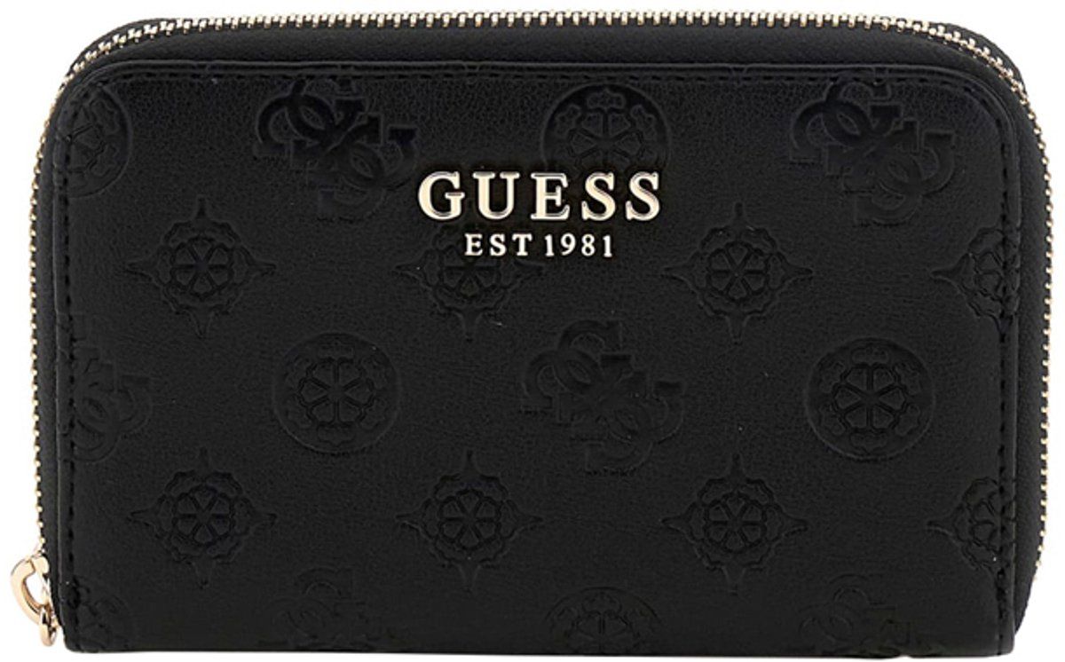 Guess Phoebe Portemonnee Dames - Ritsportemonnee - Imitatieleer - Zwart