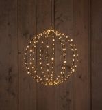 Anna's Collection Metal 40 cm 3D Ball Black With 192Led Flash Classic Warm kerstverlichting