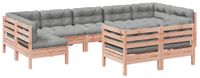 vidaXL 9-delige Loungeset met Kussens Massief Douglas Vurenhout