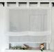Linnenlook Roman Gordijn met Bloemrand Wit 60x140cm