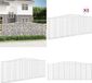 vidaXL Gabions - 3 pieces - arched - 400x30x140/160 cm - iron