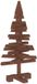 vidaXL Sapin de Noël en bois KOTKA 60 cm pin massif finition marron foncé