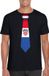 Bellatio Decorations Shoppartners Bv Zwart t-shirt met Kroatische vlag stropdas heren - Kroatie supporter XXL