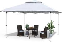 Zyrell Tonnelle pliante – 3,6x3,6m – Imperméable et protection UV 50+ – Avec sac à roulettes et sacs de sable – Blanc – Compatible jardin, terrasse et événements en plein air