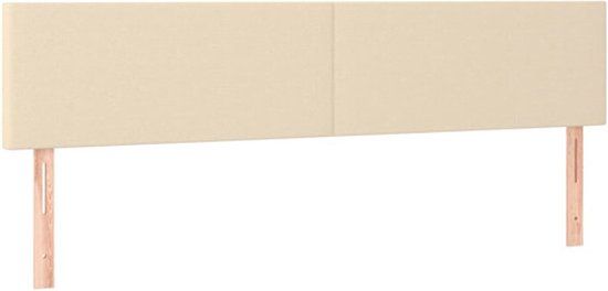 VidaXL Hoofdeind & Voeteind Crème 1800 mm x 50 mm x 780-880 mm Polyester, Hout