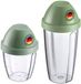 Westmark 2 Mix- en Schudbekers met Afneembare Mengschijf - 0,5 L en 0,25 L - BPA-vrij en Transparant met Groene Accenten