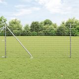 vidaXL Euro-hek met grondpennen 10 x 1 m gegalvaniseerd staal mesh
