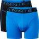 Vinnie-G Boxershorts 2-pack Black Blue / Blue - Maat XXL - Heren Onderbroeken Zwart/Blauw - Geen irritante Labels - Katoen heren ondergoed