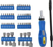Kinzo Gereedschapset: Bitset/ Doppenset met Ratel - 58 Stuks