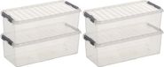 Sunware Q-line Opbergbox - 12 stuks - 9.5 liter - Transparant