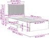 vidaXL Bedframe met opbergruimte en hoofdbord Wit 90 x 200 cm