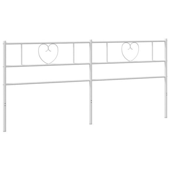 vidaXL Hoofdbord - 193 cm - Metaal - Wit