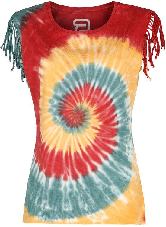 R.E.D. by EMP R.E.D. Rock-Engineered Design T-shirt met veelkleurige batikwash - Dames - 3XL