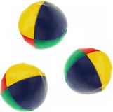 Krüger & Gregoriades Jongleerballen - 3x - gekleurd - 6,5 cm - microgranulaat - beanbags