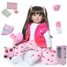 60 cm Reborn baby pop, siliconen-vinyl, levensecht, met lang haar