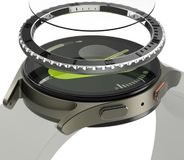 Ringke Bezel Styling + Tempered Glass Geschikt voor Samsung Galaxy Watch 7 44MM - RVS Watch Cover + Screen Protector - Zwart