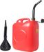 Shoppartners Bv Jerrycan rouge pour huile et carburant de 20 litres avec un entonnoir pratique de grande taille de 39 cm