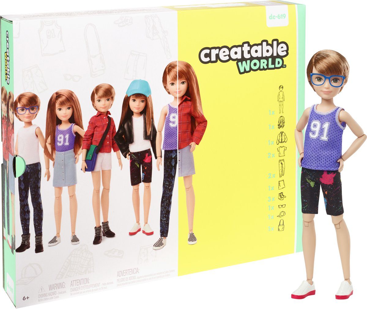 Creatable World Creatable World™ Deluxe Personage Kit Koper Steil Haar