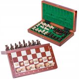 Merkloos Magnetische Houten Schaakset Basic - 270mm, Draagbaar en Duurzaam