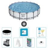 Bestway Rond Steel Pro MAX Zwembad - 549 x 122 cm - Grijs