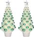 Merkloos / Sans marque Timstor 2x stuks complete kunstkerstbomen met lichtjes en ballen groen - 39.5 cm