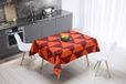 Bonamaison Tafelkleed, Anti-Mold, Sneldrogend, Waterdicht, 100% Polyester Tafellaken, Oranje Bordeaux, 140 x 140 Cm
