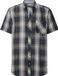 Jan Vanderstorm heren overhemd met korte mouwen, geruit, 100% katoen, donkerblauw, Plus Size, 3XL