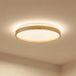 Lindby Smart LED-Deckenleuchte Mirren Holz Ø39,5cm CCT Tuya