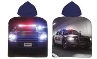 Merkloos / Sans marque Max-Fashion Kft. Politieauto Poncho - 50 x 100 cm - Katoen - Roze