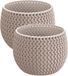 Prosperplast Set van 2 plantenpotten Ø 14.5 cm - Beige/Taupe - Kunststof - Binnen/Buiten