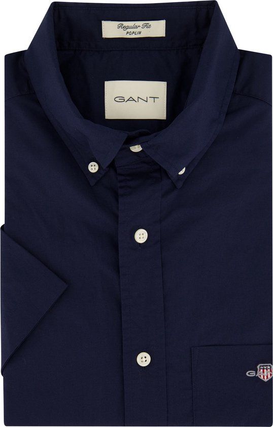 GANT casual overhemd lange mouw donkerblauw heren maat M