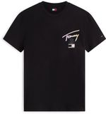Tommy Jeans T-shirt Tjm Reg City Sign Ss Tee Ext Dm0dm23253 Bds Black Homme Taille - XL
