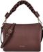 Coccinelle Leren schoudertas Boheme Grana Double Crossbody Double Grainy Leather Berry / Wint. Rose donkerpaars