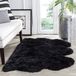 Safavieh authentieke echte vacht, SHS121 90 x 150 cm Pechzwart