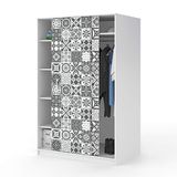 Meubelstickers Decoratieve Meubelstickers Azulejos Tegels Stijl - Zelfklevende Decoratie voor Tafels - Kledingkast - Plank - Ladekast| 60 x 100 cm
