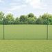 vidaXL Gelast draadhek met palen 25 x 1,6 m PVC-coated staal groen