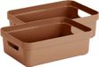 Sunware Opbergbox Sigma - 2x - Kunststof - 9 Liter - Terra - 35 x 24 x 12 cm