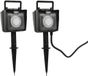 Lumineo Prise de jardin - Noir - 2 prises - Câble de 1,50 m - IP44 - Avec protection enfant