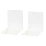 Wedo 1021100 boekensteun (van metaal, brede uitvoering, 14 x 12 x 14 cm) 2 stuks, wit