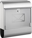 Alco brievenbus zilver met slot 360x400x110mm