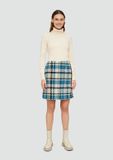 s.Oliver Geruite rok in bouclé-look met rits en regular waist in azuurblauw