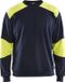 Blåkläder Vlamvertragend sweatshirt 3458-1762 - Marine/High Vis Geel - XL