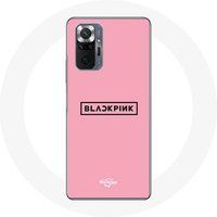 Maniacase Hoesje voor Xiaomi Redmi Note 10 Pro Blackpink K-pop Groep roze achtergrond