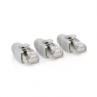 Nedis RJ45-Stecker| RJ45 Pass Through| Festes/verseiltes FTP CAT6a| Gerade| Vergoldet