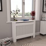 vidaXL Radiatorombouw 112x19x81.5 cm MDF wit