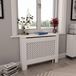 vidaXL Radiatorombouw 112x19x81.5 cm MDF wit