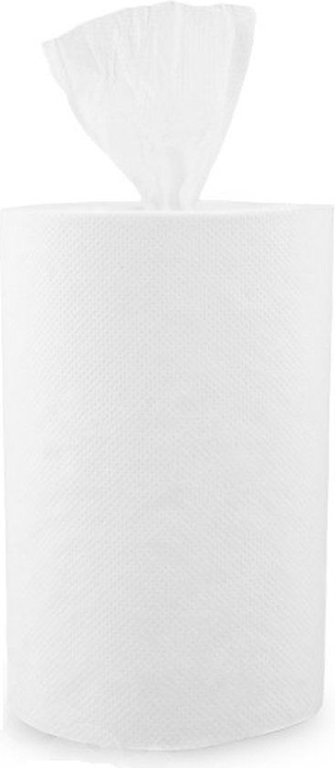 Euro Poetspapier | 1-laags | kernloos | 20cm | 120m | cellulose | wit | 12 rol