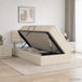 vidaXL Opbergbed met matras, crèmekleurig, 90 x 200 cm, fluweel